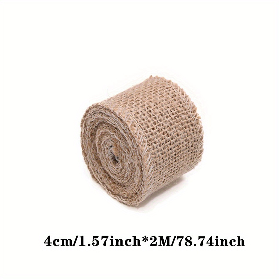 2M/Roll Natural Vintage Jute Ribbon Bow Crafts Sewing DIY Wedding