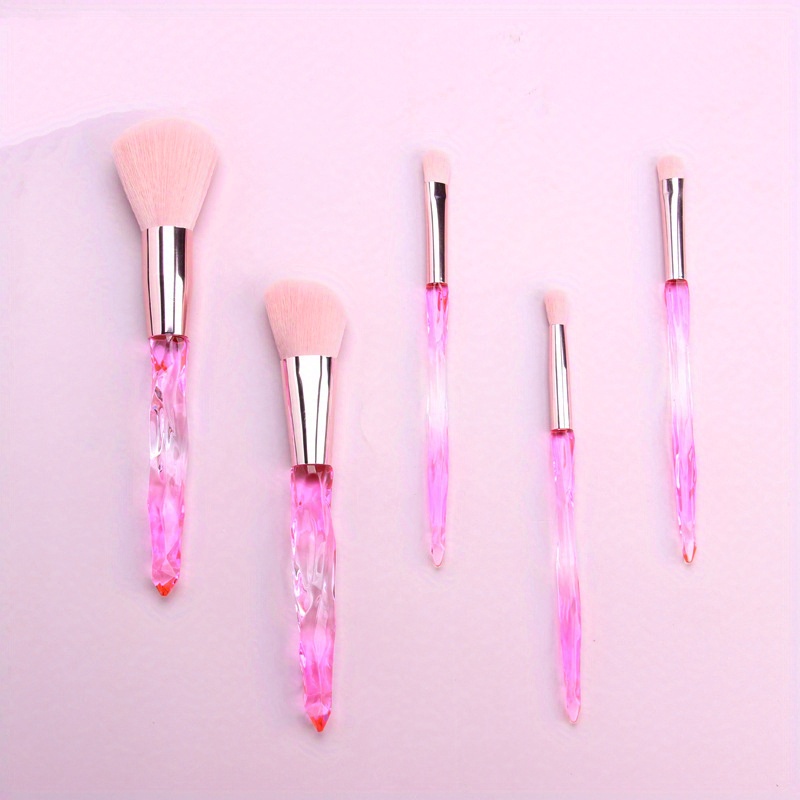 5pcs Makeup Brushes Kit Crystal Handle Set Professional