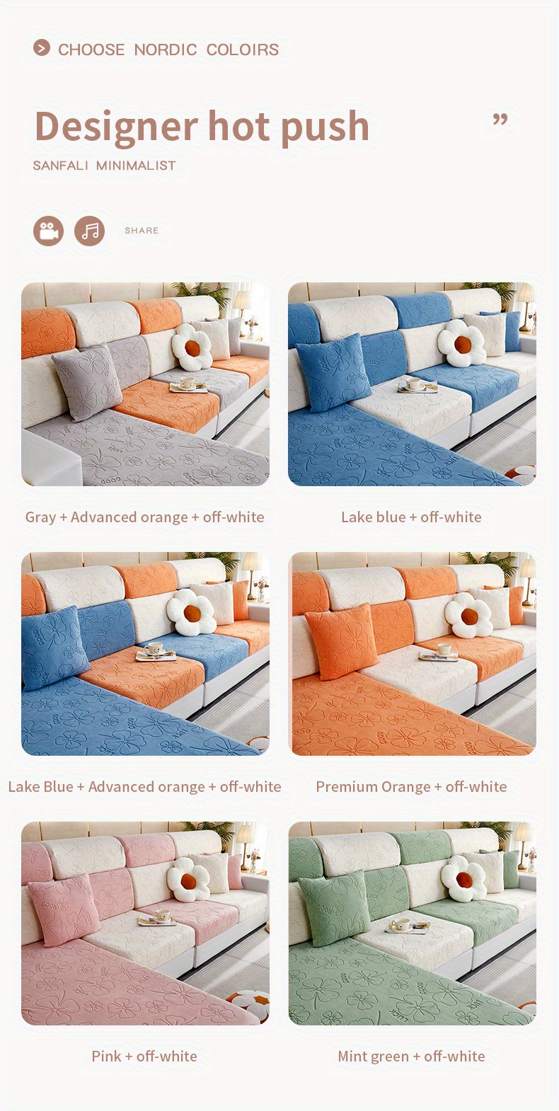 Stretch Couch Cushion Slipcovers Anti slip L Shape Sofa Temu