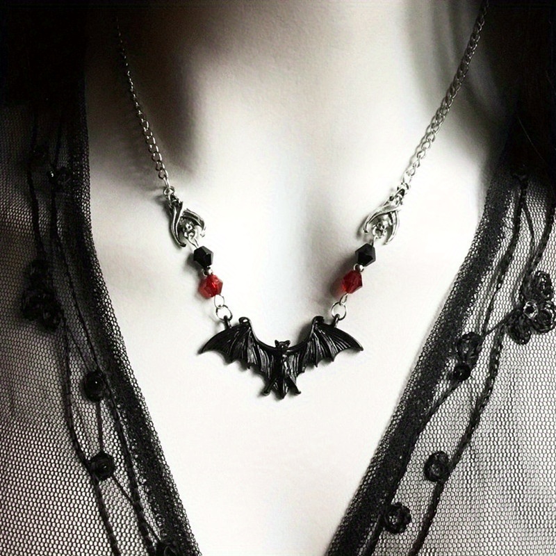 Gothic deals bat necklace