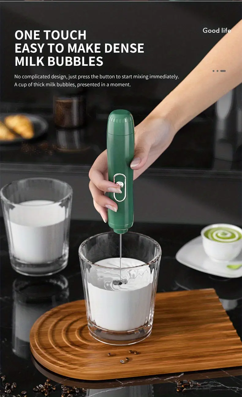1pc milk foaming handheld coffee blender foam blender battery powered 3 speed electric mini hand aerator for latte cappuccino hot chocolate eggs details 3