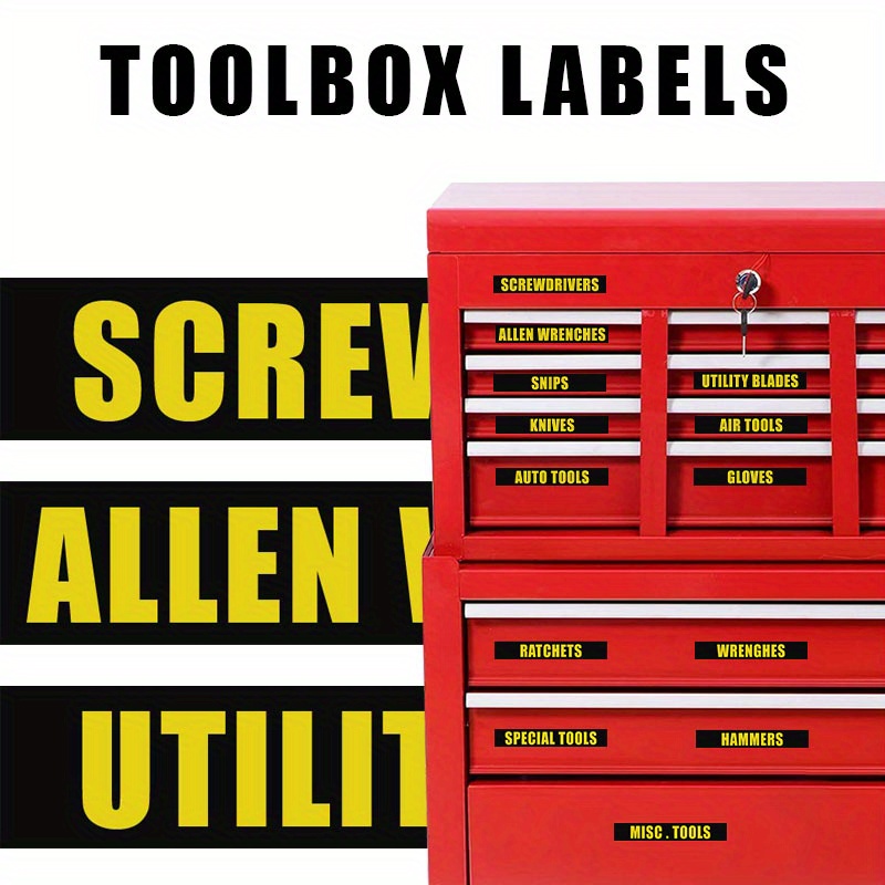 Toolbox Organization Stickers Labels 80 Large Easy To Read - Temu