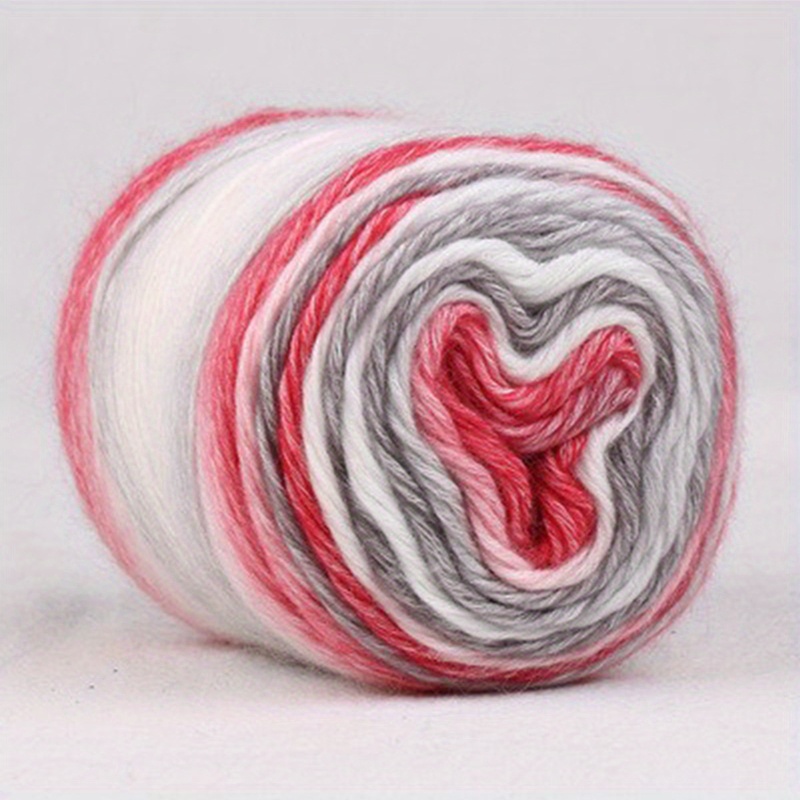 2pcs Rainbow Wool Cotton Yarn Colorful Yarn for Sewing Hand Knitting Sweater Scarf (1), Size: 9.84 x 4.33 x 1.57