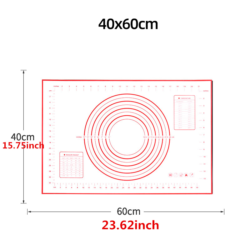 Silicone Baking Mat Pad Baking Sheet Pizza Dough Maker Pastry