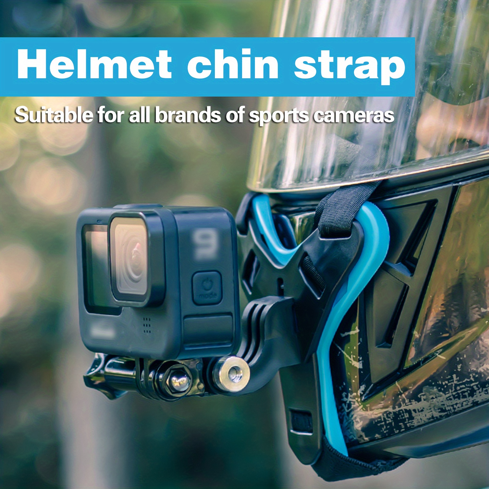 Full Face Helmet Chin Mount Motorcycle Strap for GoPro Hero 9/8/7/6/5/4/3  SJCAM