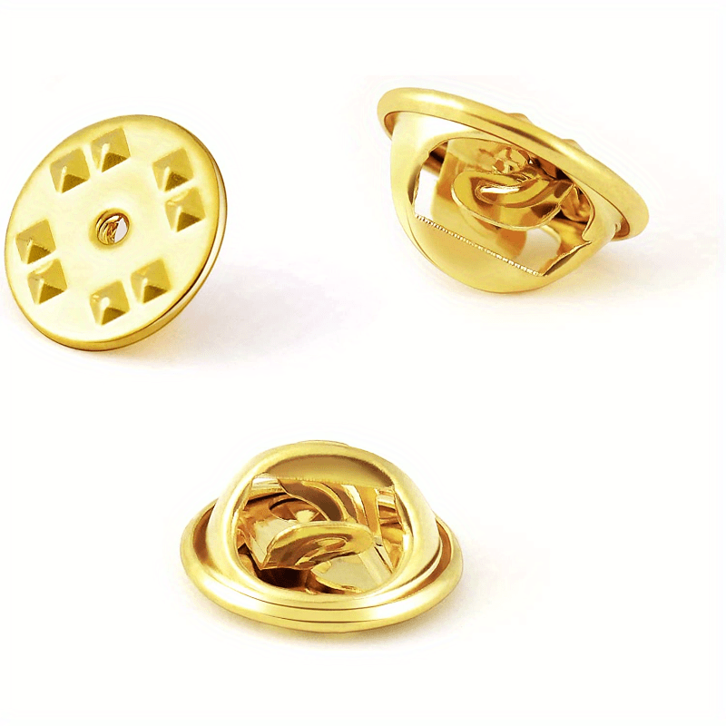 Gold Military Clutch Pin Backs - Set of 12