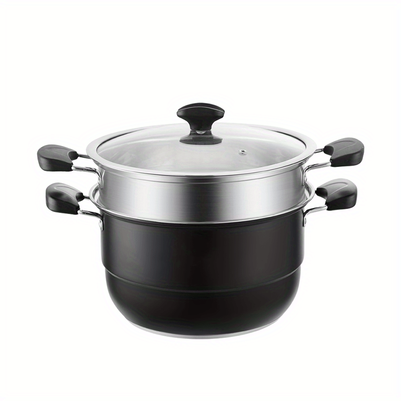 1pc Olla Vaporera De 3 Niveles Con Tapa (10.2 '') Olla De - Temu