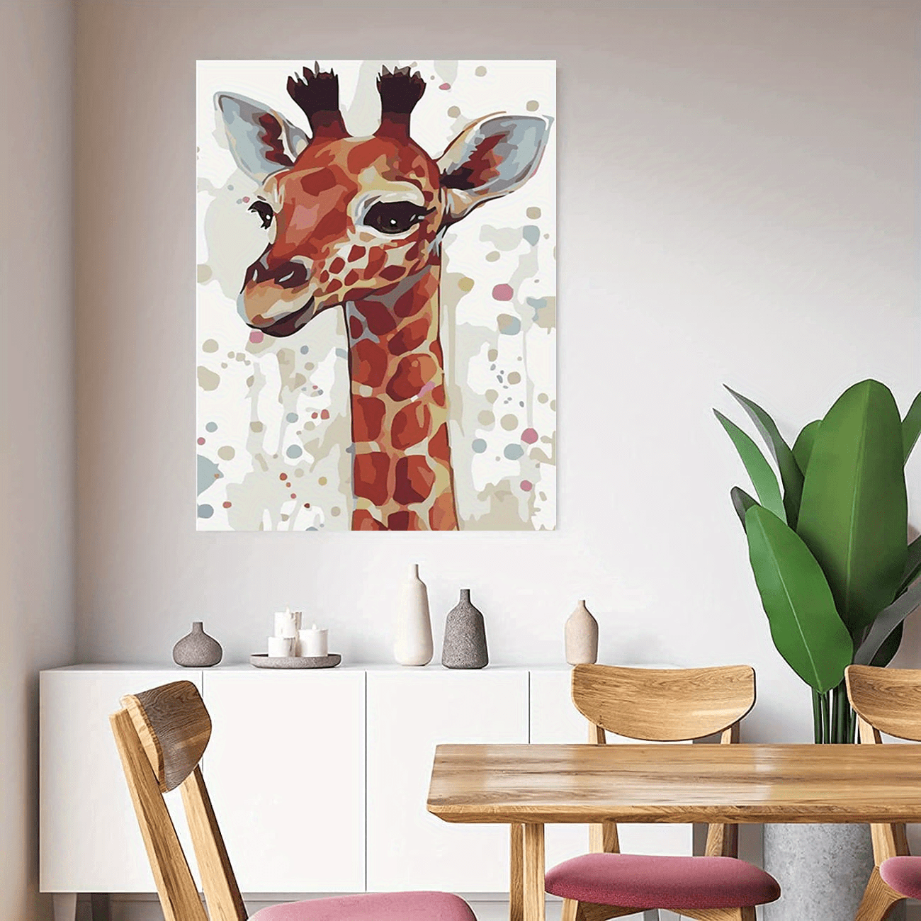 1pc Giraffe Canvas Painting Poster And Print Wall Art Picture For ...