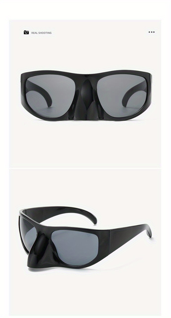 Oversized Futuristic Shield Sunglasses Men Women Y2k Punk - Temu