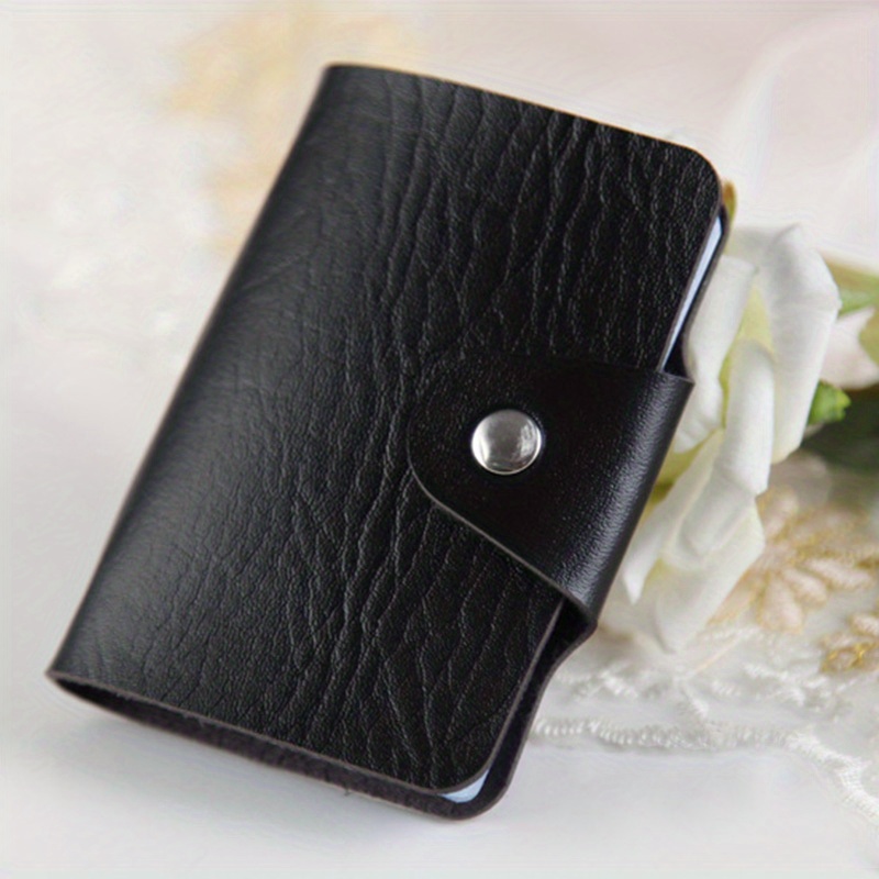 Elegant Pocket Business Card Holder in Black and Silver
