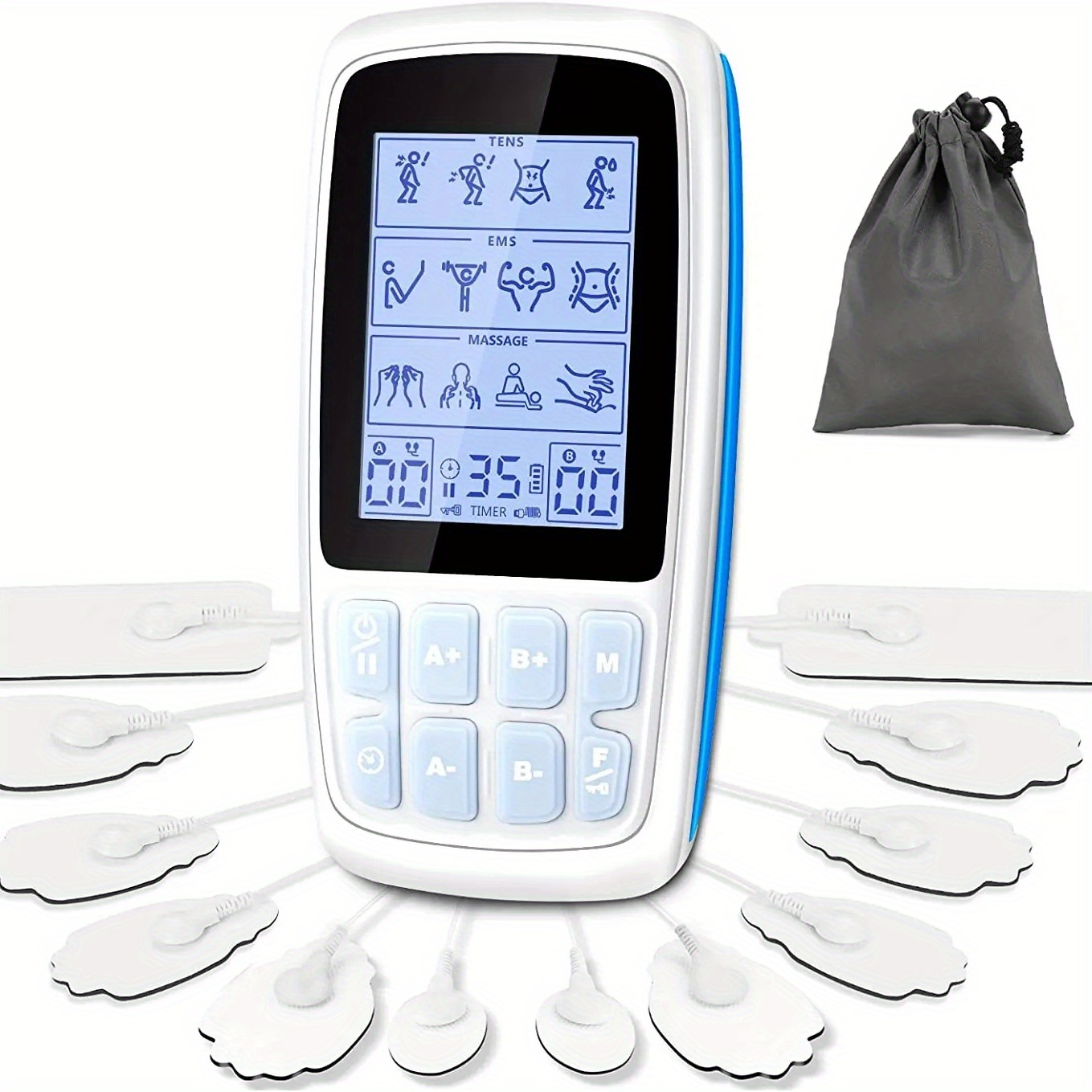 Portable Pain Relief and Muscle Stimulation TENS and EMS Device