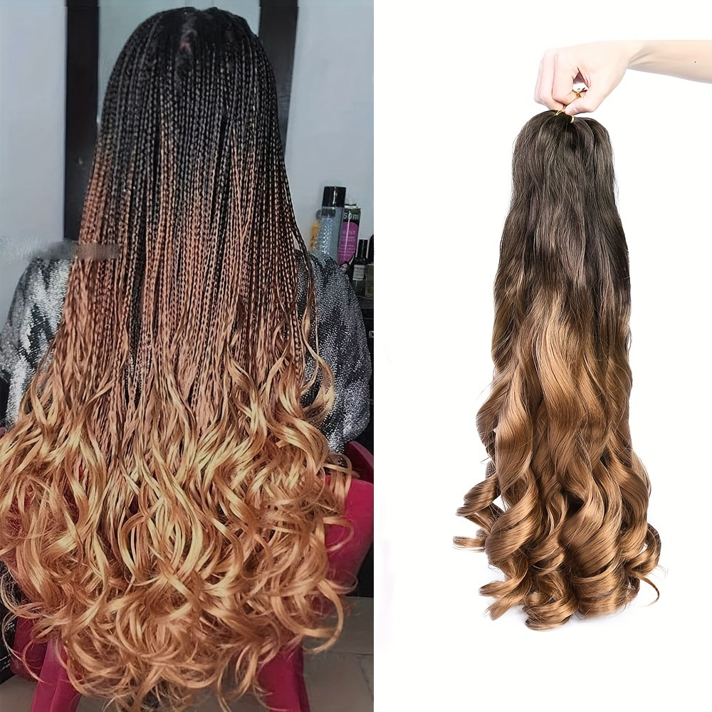 Espiral cachos 24 Polegada extensões de cabelo sintético onda solta crochê  tranças cabelo francês cachos pré esticado trança cabelo para mulher -  AliExpress