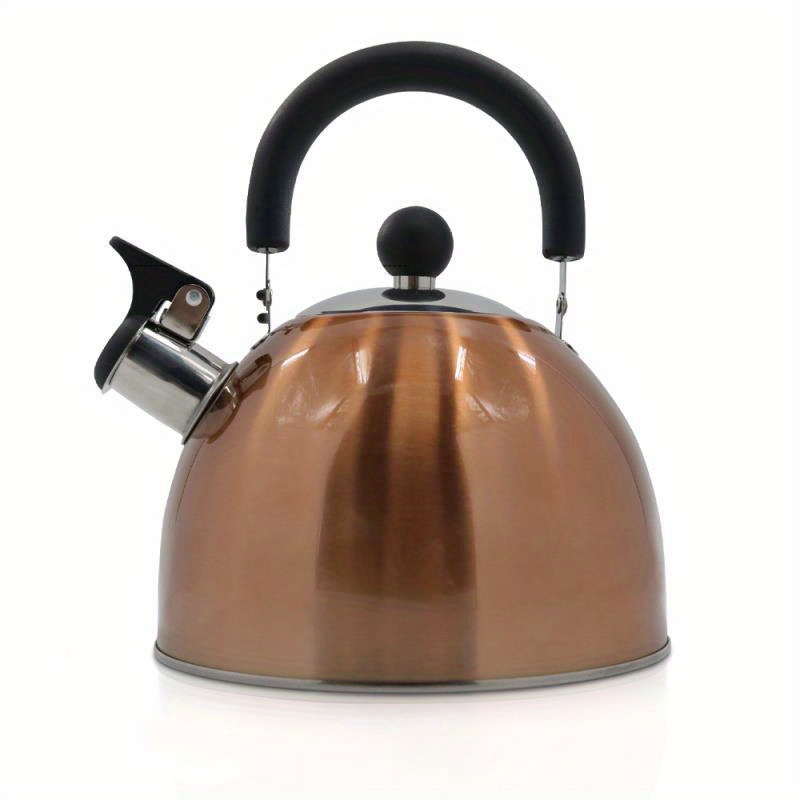 Tea Kettle Bronze Color Stainless Steel Whistle Kettle - Temu