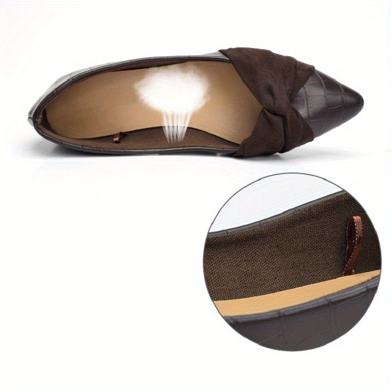 Women's Pointed Toe Bow Ballet Flats Slip On Shoes