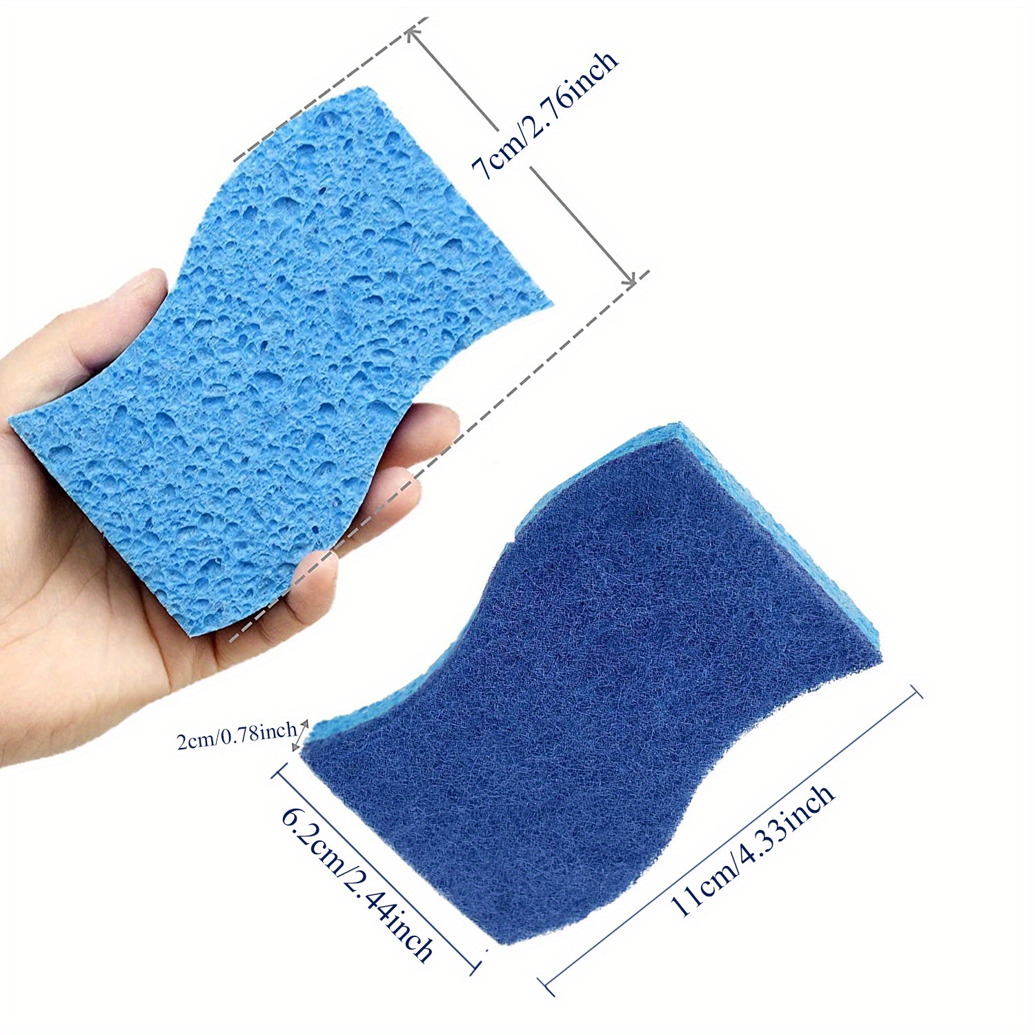 Scratch Dish Sponge & Made With Polymer Foam Stain & Odor