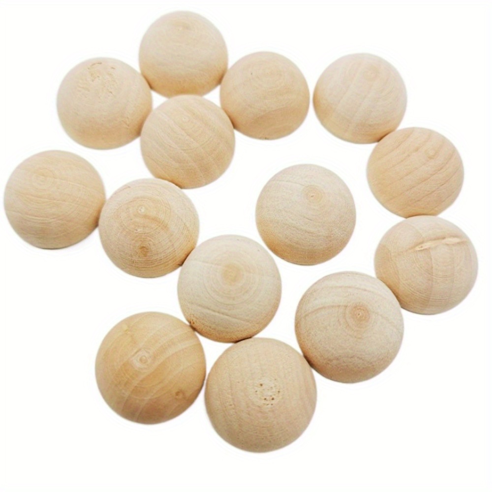 200 Pieces Half Wooden Beads Unfinished Split Wood Balls Half Crafts  Natural Balls for Paint DIY Christmas Ornament DIY Projects Crafts Arts  (Natural Wood Color) - JenJams Online Retailer
