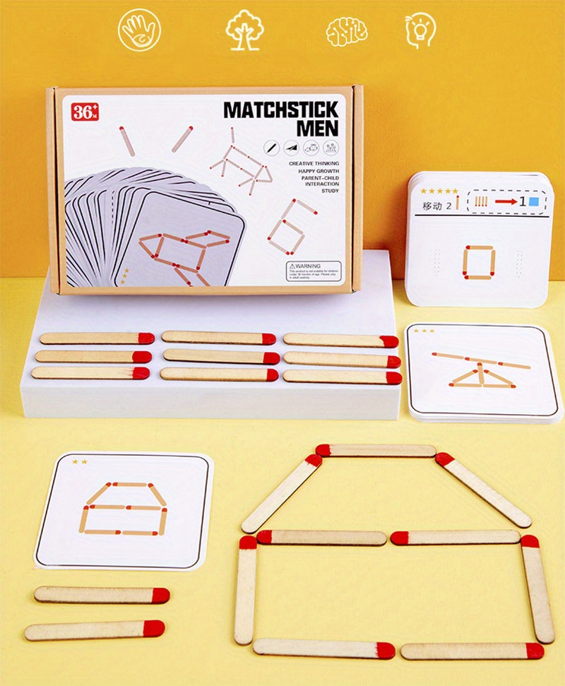 Montessori Matches Puzzles Spiel Holzspielzeug Kinder Mobile - Temu Germany