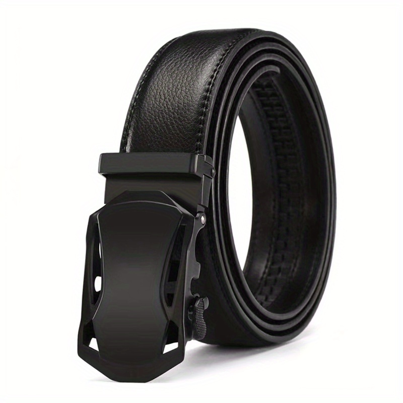 Men's Leather Automatic Buckle Belt for Car