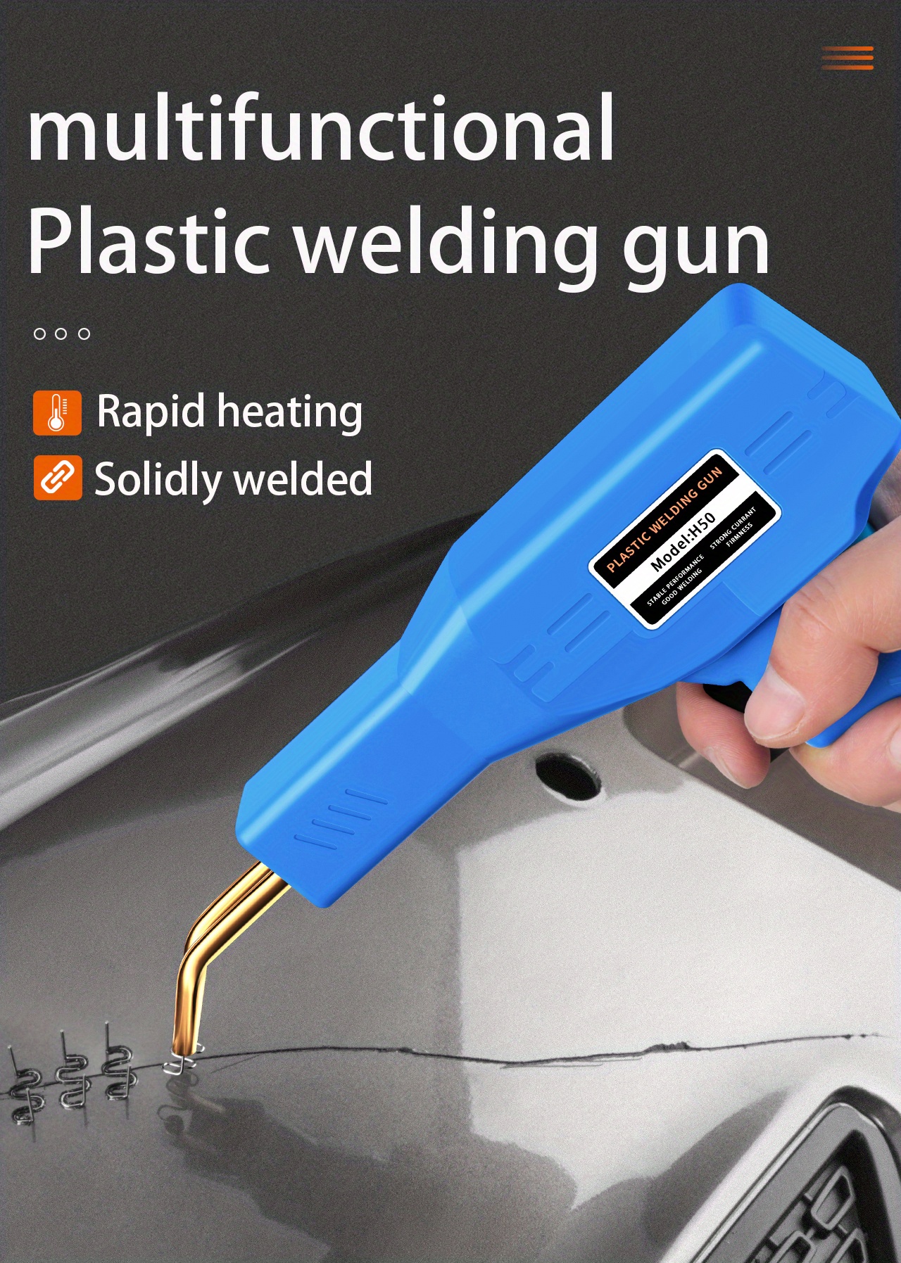 Soldador de plastico pistola para soldar plastic kit welder grapadora  soldadura