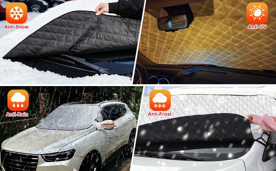 Car Windshield Snow Cover Ice Magnetic Edges Windscreen - Temu