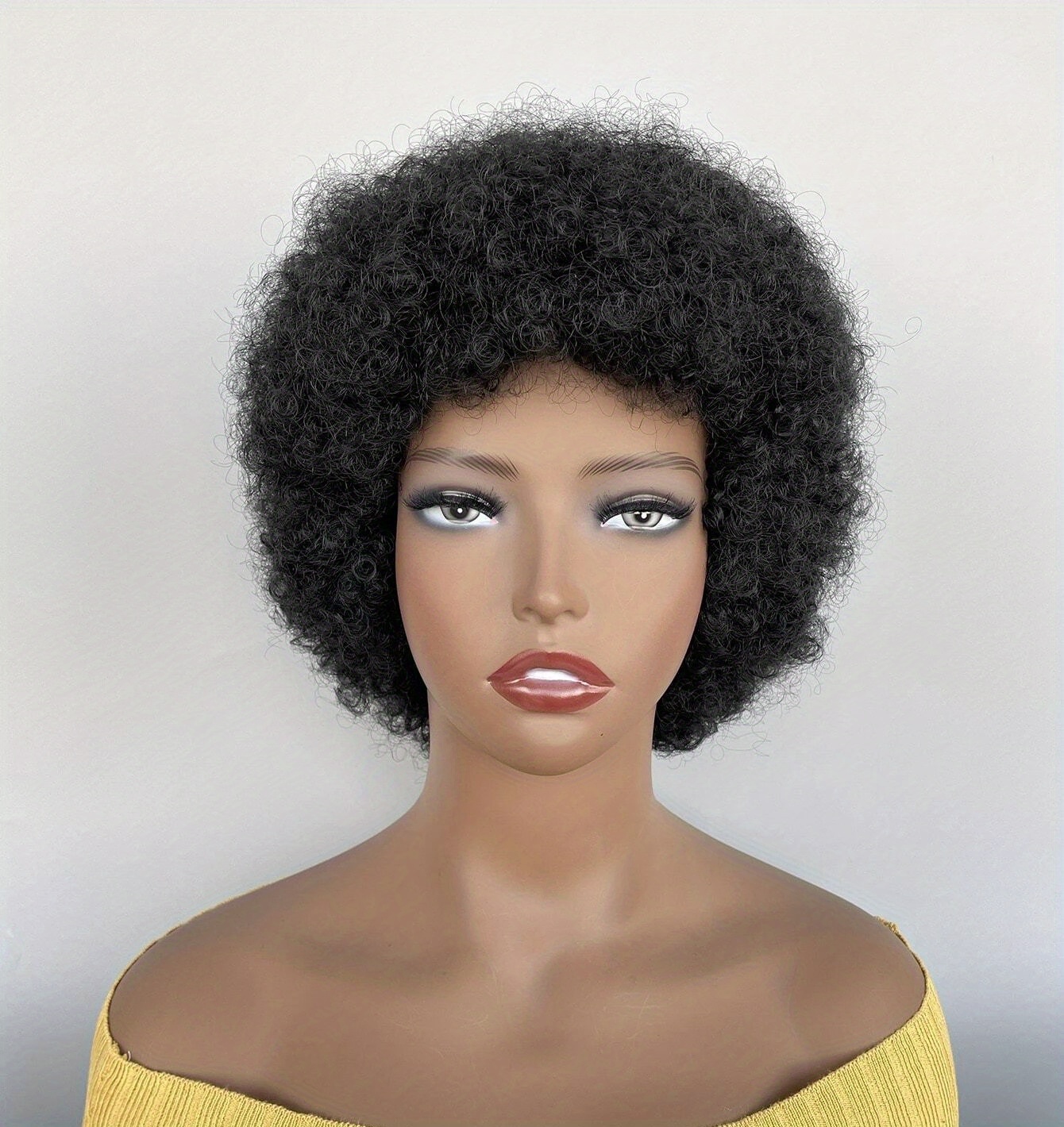 Big Afro Wig for Black Women, Wine Red Afro Wigs Large Bouncy and Soft  Natural Looking Hair, Short Afro Kinky Curly Premium Synthetic Wig（Wine Red）