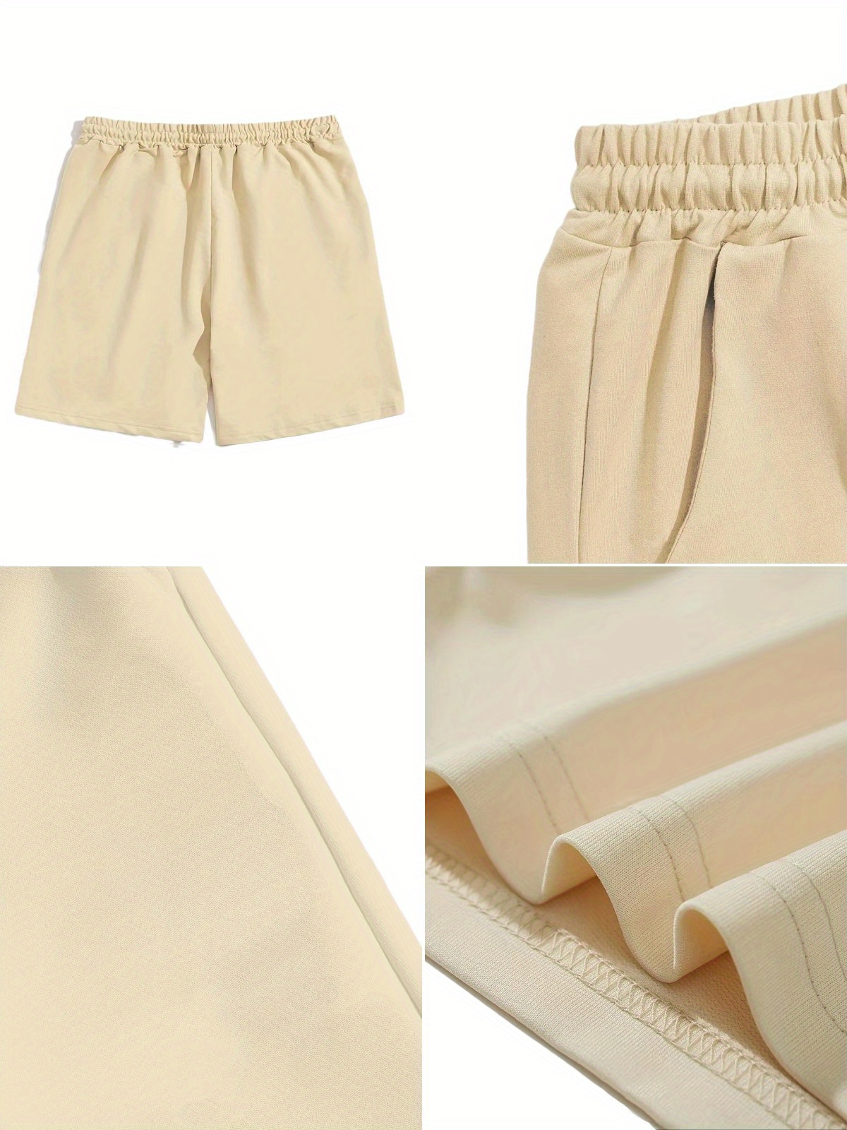 Men's Contrasting Color Stitching Woven Casual Shorts