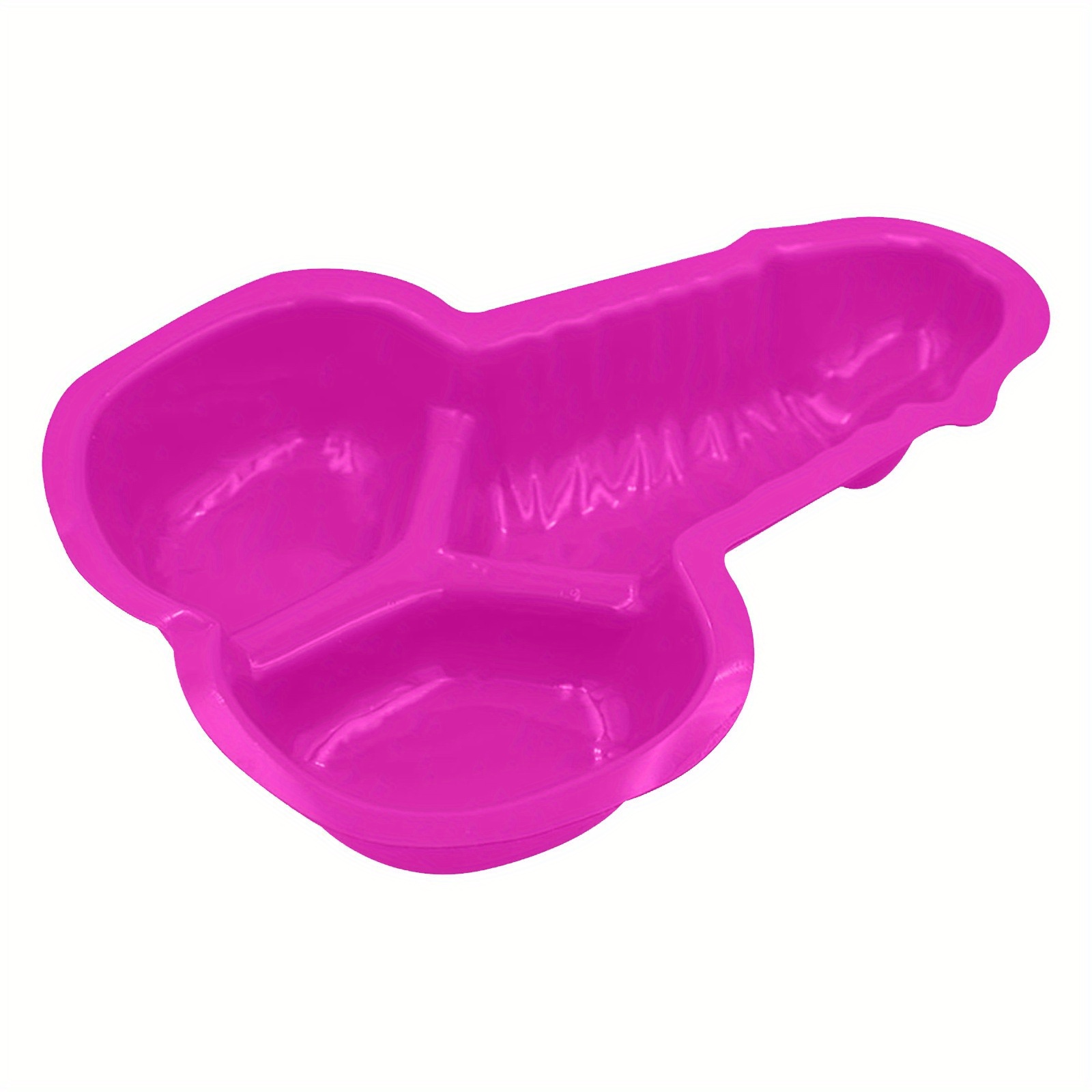 Penis-shaped Disposable Plates - 3 Compartment Dick-shaped
