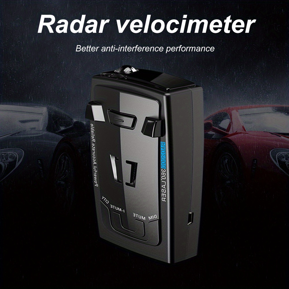 rad2000 12v speed lidar detector 360 automatic detection voice prompt led display city highway modes drive safely details 0