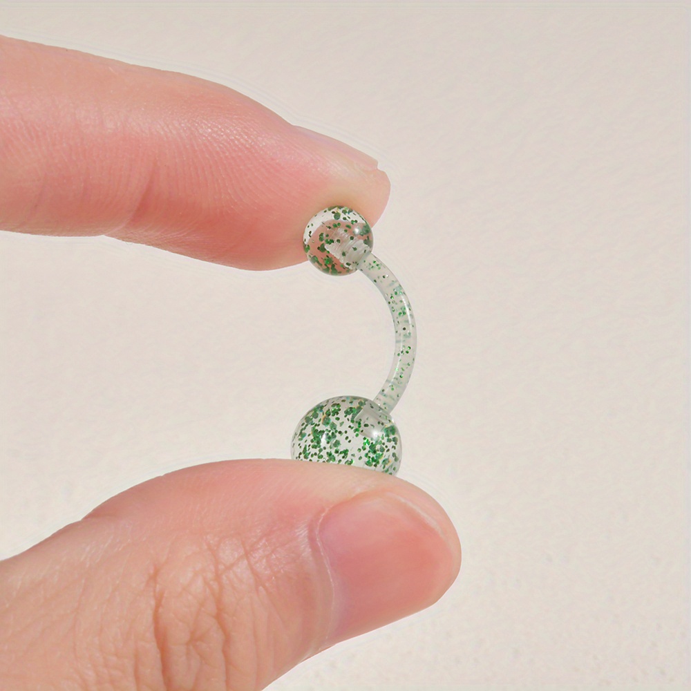 Acrylic Plastic Ball Belly Button Rings Set Candy Color Temu