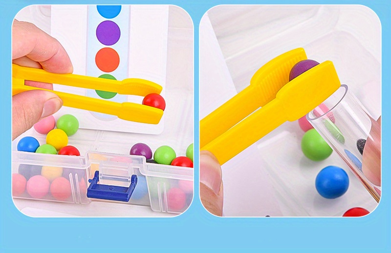 Clip Beads Test Tube Toys, Jogo De Treinamento De Lógica Fina De