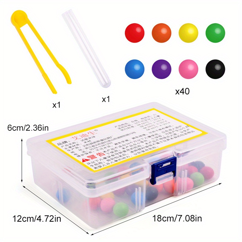 Clip Beads Test Tube Toys, Jogo De Treinamento De Lógica Fina De