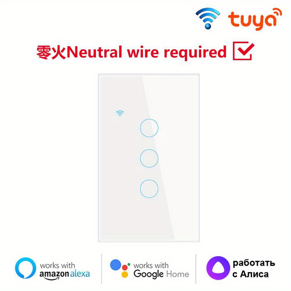 1 4way Tuya Smart Switch Requires Neutral Wire And Zero fire - Temu