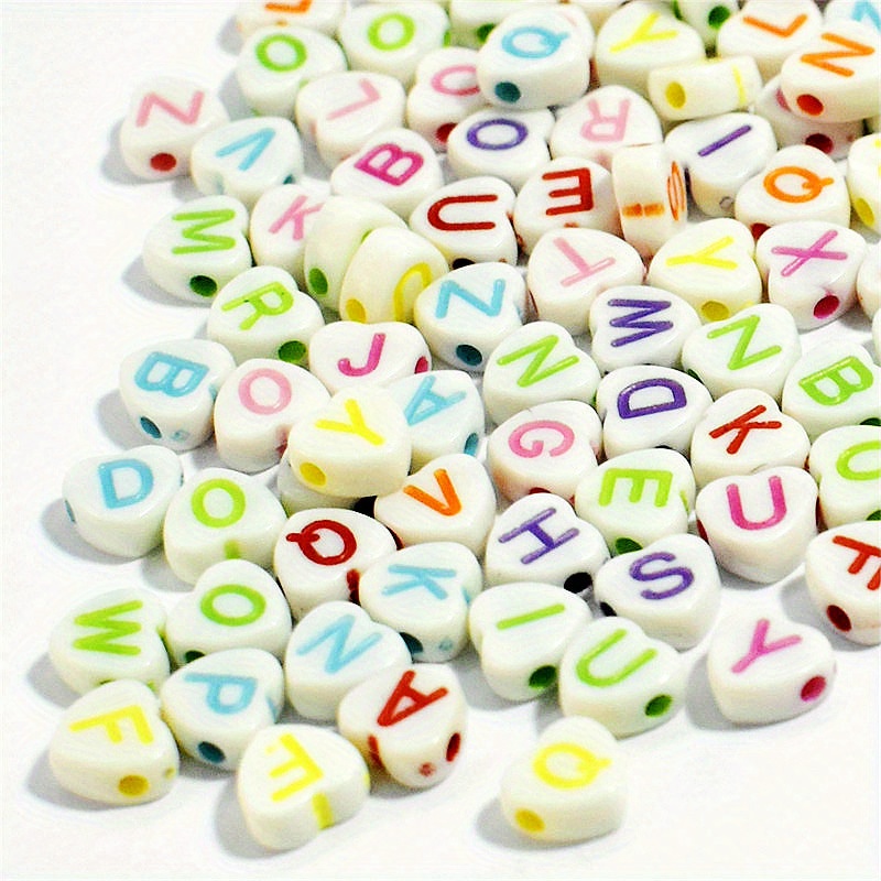 Lucky Letters Love Beads Golden Cylinder Alloy Letter Beads - Temu