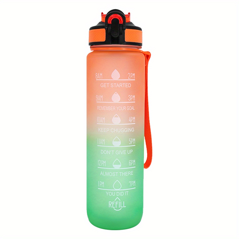 Gradient Color Water Bottles With Times Scale And - Temu