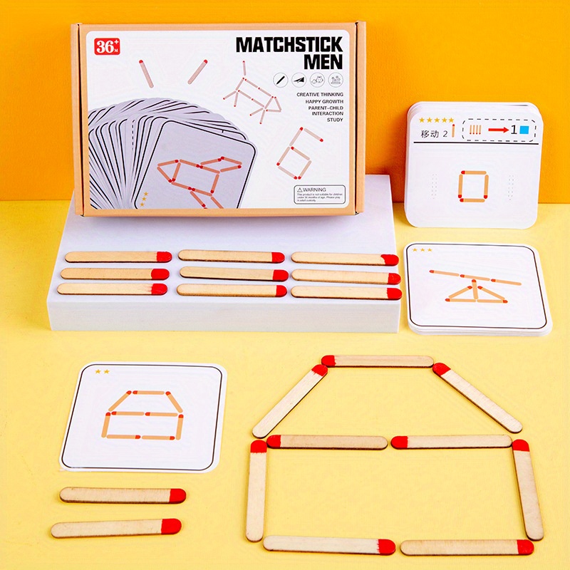 Montessori Matches Puzzles Spiel Holzspielzeug Kinder Mobile