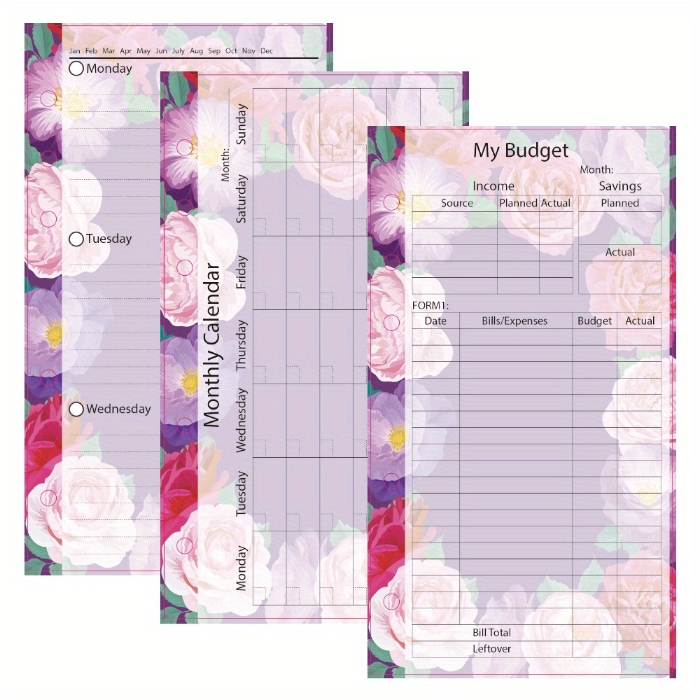 Budget System Refill, Classic Weekly Monthly A6 Planner Inserts Personal  Double Sided 6-ring Planner Refill For Binder Cover Budgeting Envelope  Wallet Bill Saving - Temu United Kingdom