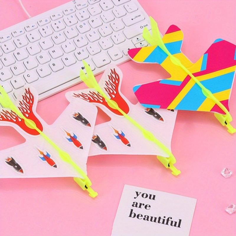 Educational Slingshot Airplane Toys Kids Light Plane Flash Temu