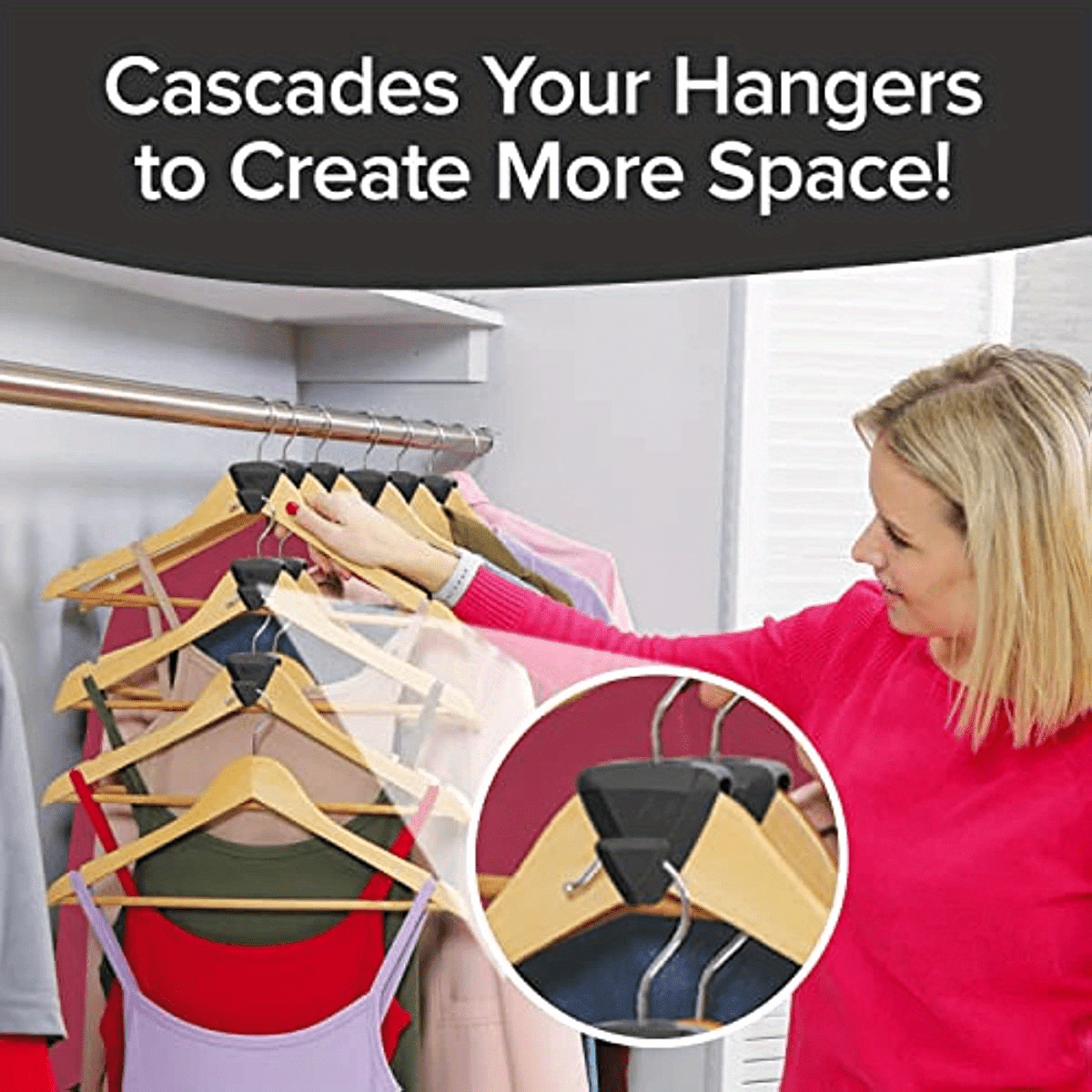 18PC SRuby Space Triangles AS-SEEN-ON-TV Premium Hanger Hooks