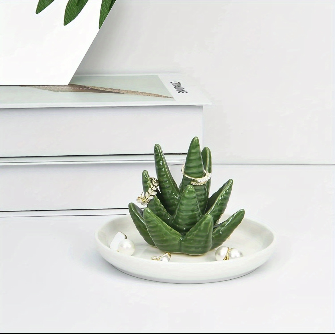 Cactus Ring Holder Succulent Plant Design Ring - Temu