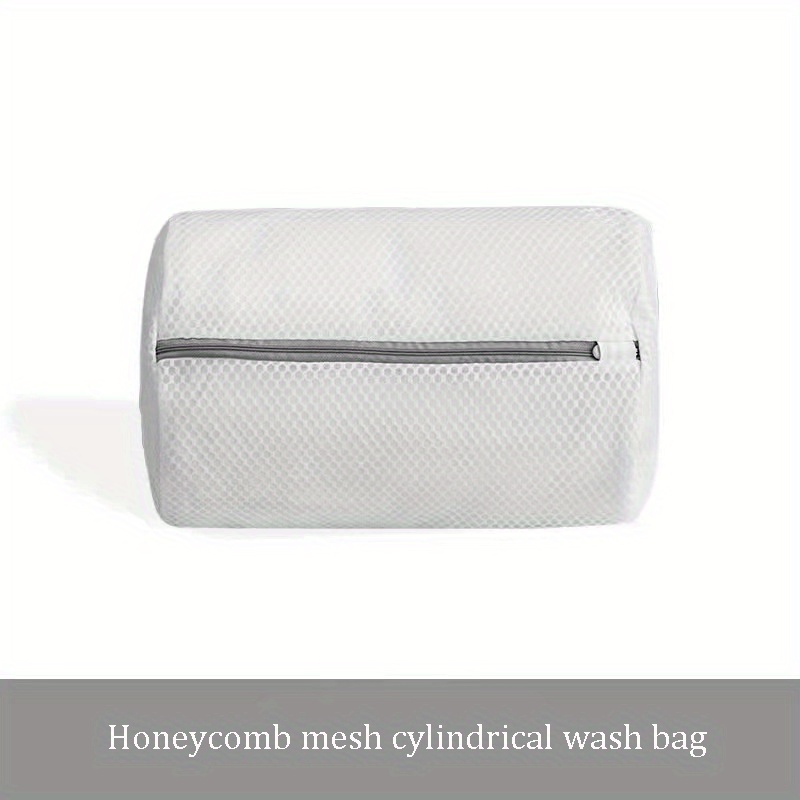 Reusable Cylindrical Laundry Bag Delicates Zipper Anti - Temu