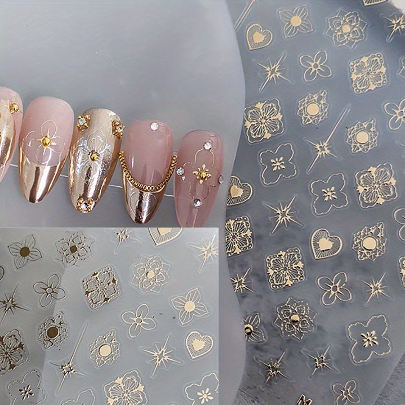 Bohemian Style Nail Art Stickers Royal Wealth Pattern Nail Decals