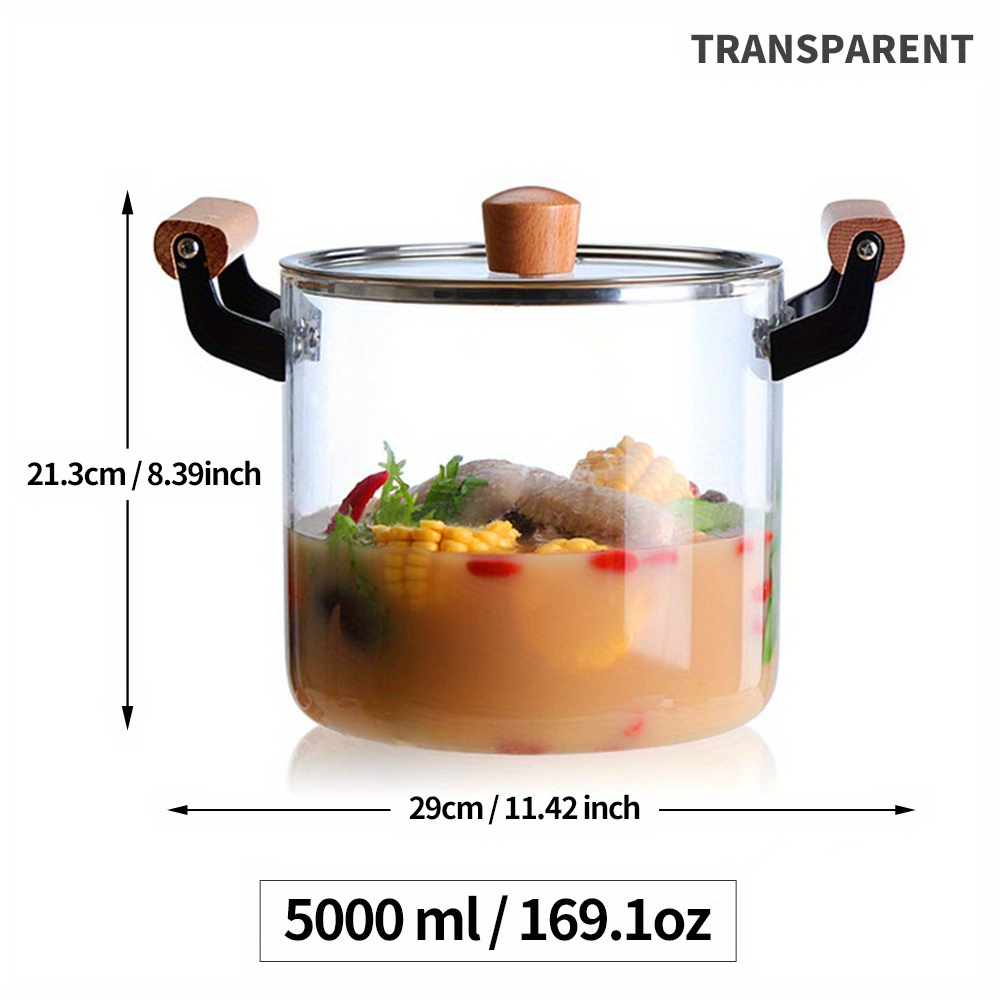 Glass Pots For Cooking On Stove Heat Resistant Glass Saucepan Glass Simmer  Pot With Lid For Pasta Noodle, Soup, Milk, Baby Food, Cookware, Kitchenware,  Kitchen Supplies, Kitchen Items - Temu