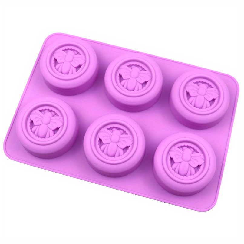 7 Cavity Bee Fondant Molds Flower Silicone Mold DIY Soap Mould 3D