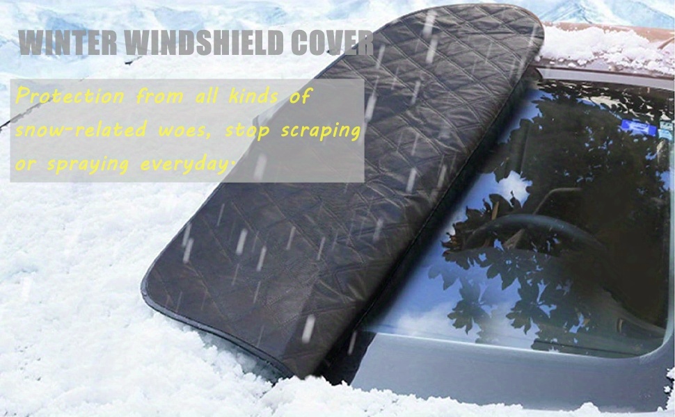 Car Windshield Snow Cover Side Mirror Cover 4 Layers Winter - Temu