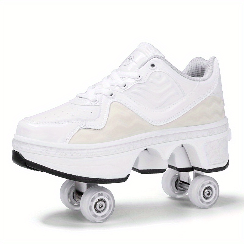 Four wheel Roller Skates Trendy Roller Skates Wave Print - Temu