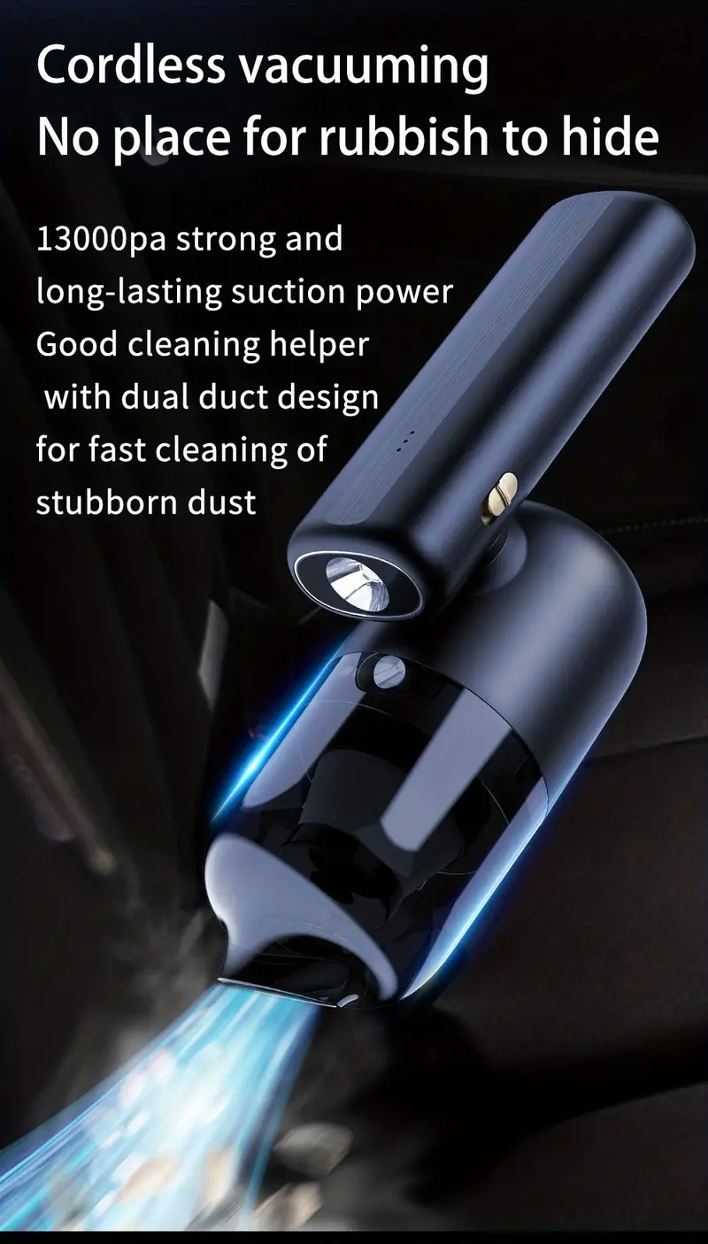 portable car vacuum cleaner cordless handheld vacuum cleaner for quick cleaning handheld vacuum cleaner cordless charging suitable for automotive homes and offices details 2