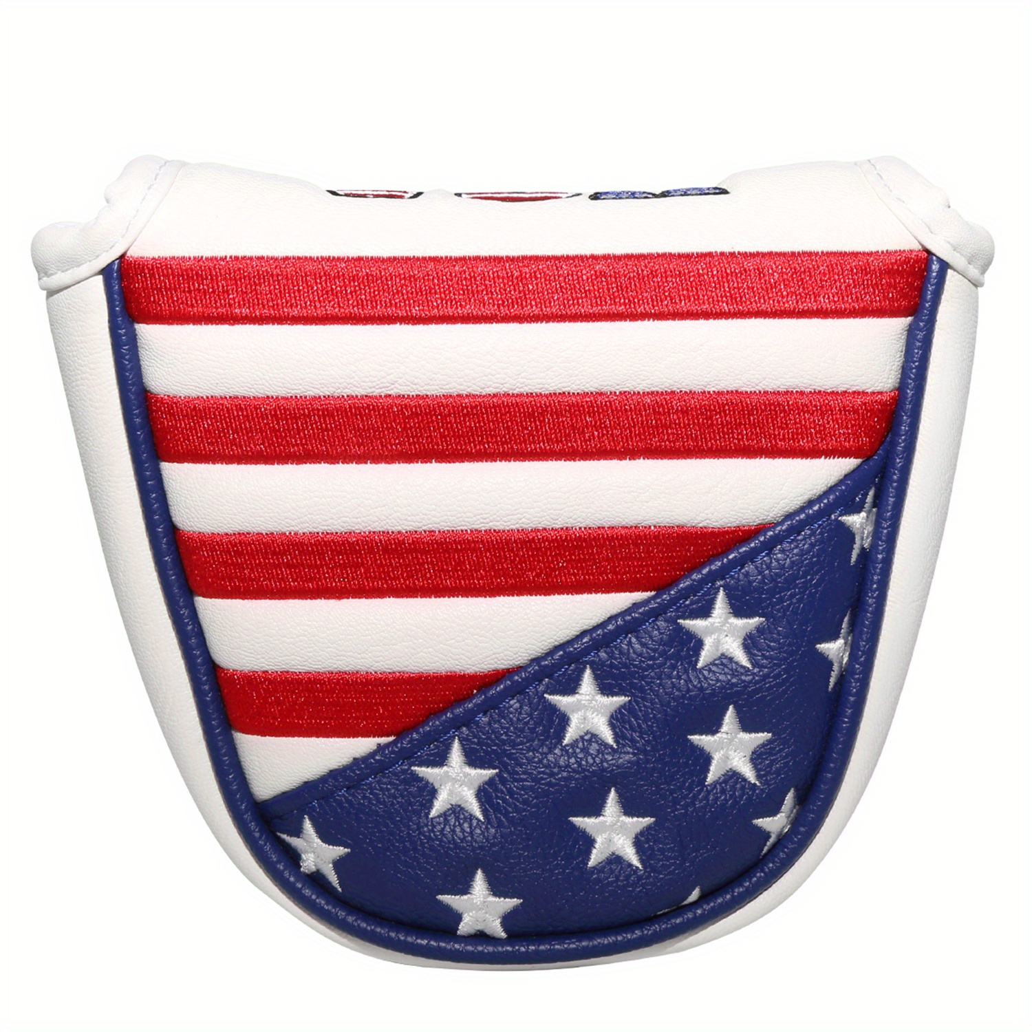 1pc Premium Usa Flag Design Pu Leather Golf Putter Headcover