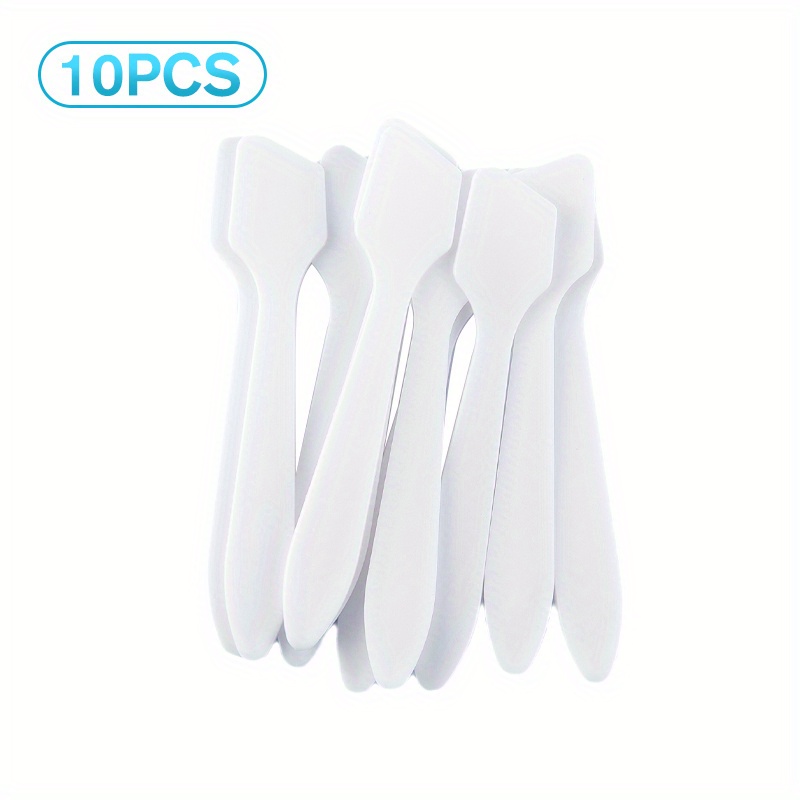 Lot de 12 spatules hygièniques en plastique Blanche