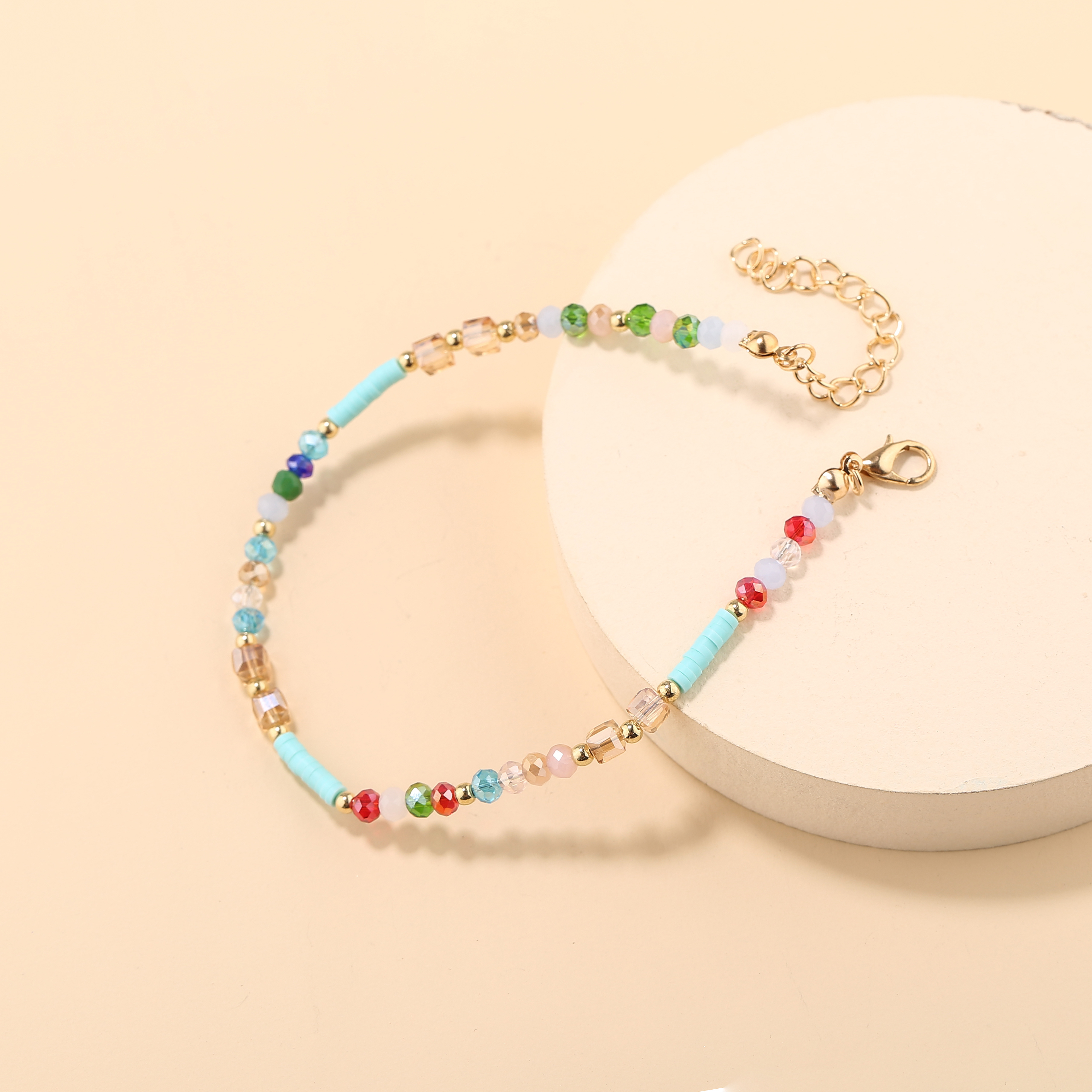 1 Minimalist Polymer Clay Beaded Anklet