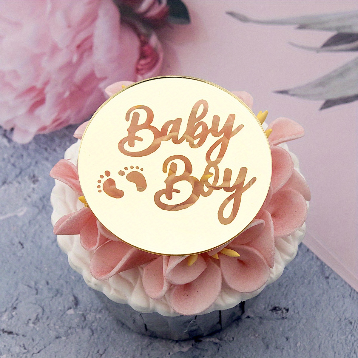 Baby Cake Charms Acrylic Cake Motifs , Baby Shower Acrylic Cake